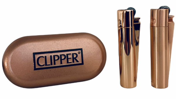 2x Clipper Metallfeuerzeug Micro ROSE GOLD  inklusive Geschenkbox