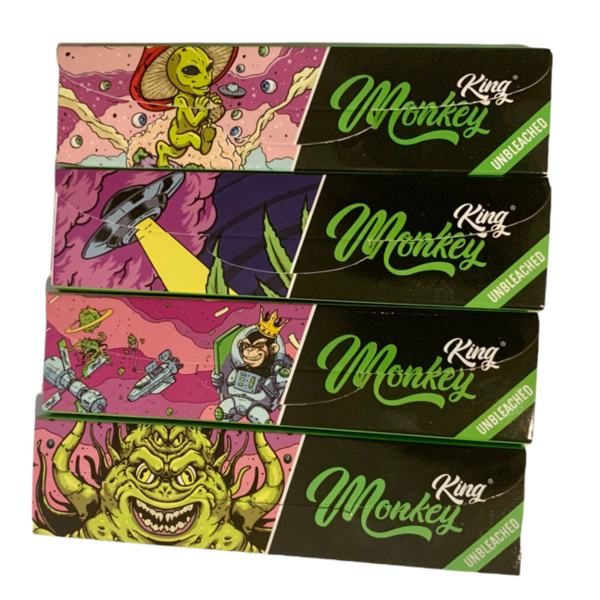 4x Monkey King Pack Rolling Papers mit Tips - SET