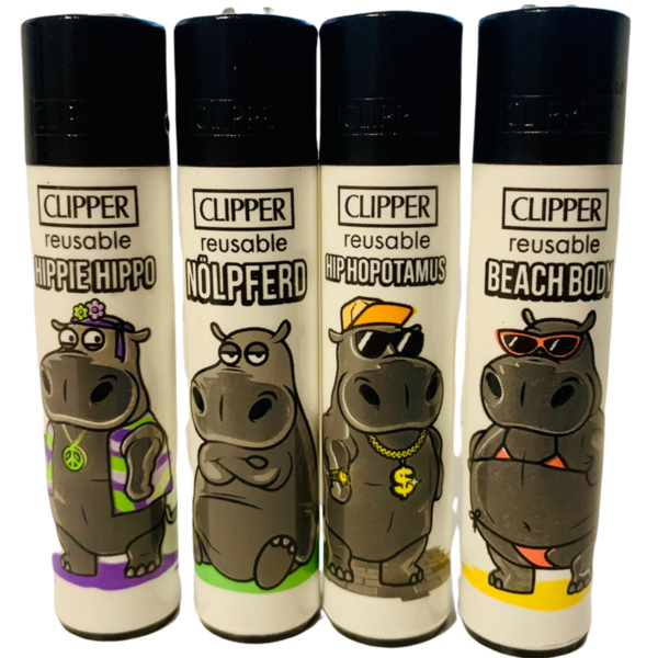 Clipper Feuerzeuge Nilpferde